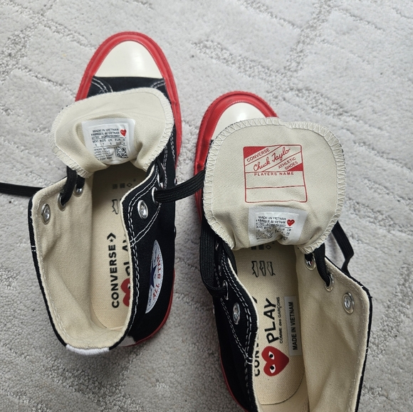 Converse COMME des GARCONS Black Red White Unisex MENS Size 5 WOMEN Size 7 - Picture 5 of 8